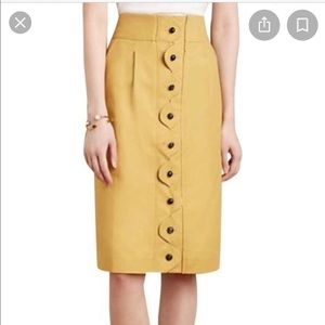 Maeve Mustard pencil skirt